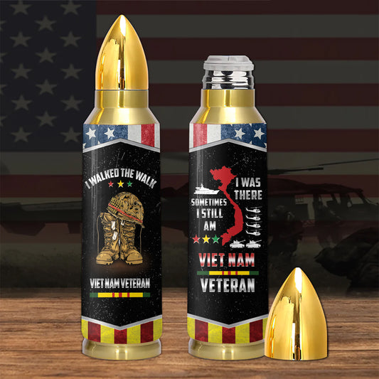 Vietnam Veteran I Walked the Walk Bullet Tumbler