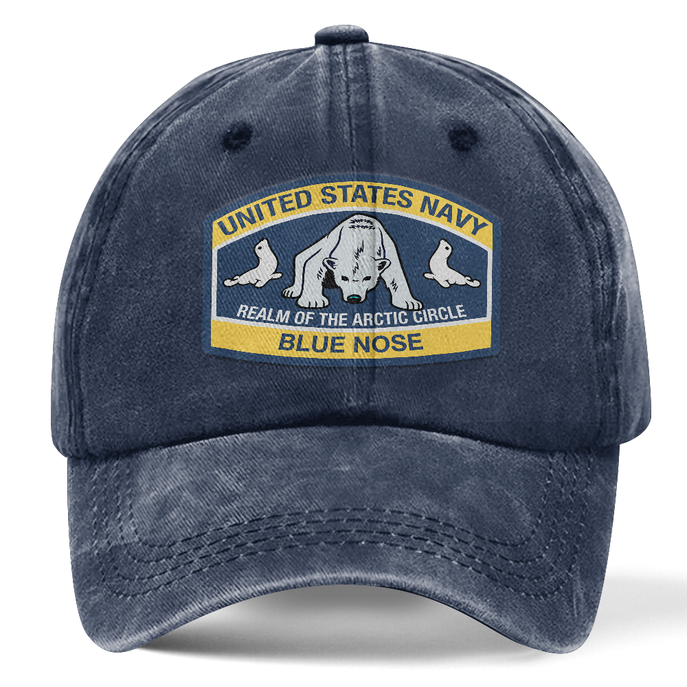 Personalizable Blue Nose Washed Cap