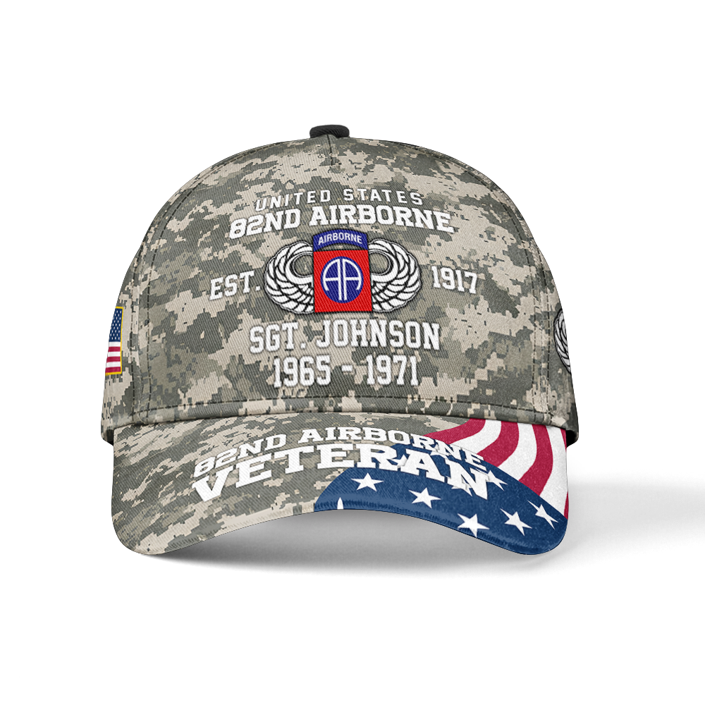 Personalized 82nd Airborne Veteran Classic Cap