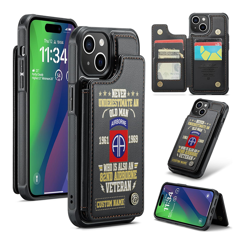 Personalizable 82nd Airborne Division Wallet Phone Case