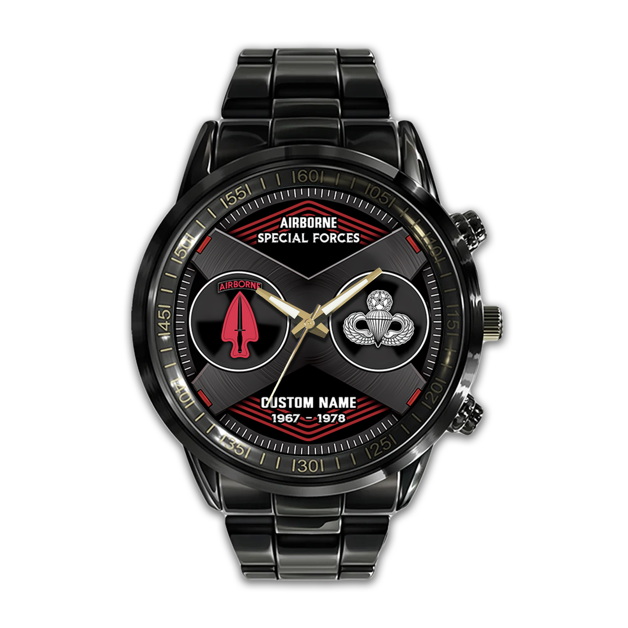 Personalizable Airborne Special Forces Stainless Steel Watch