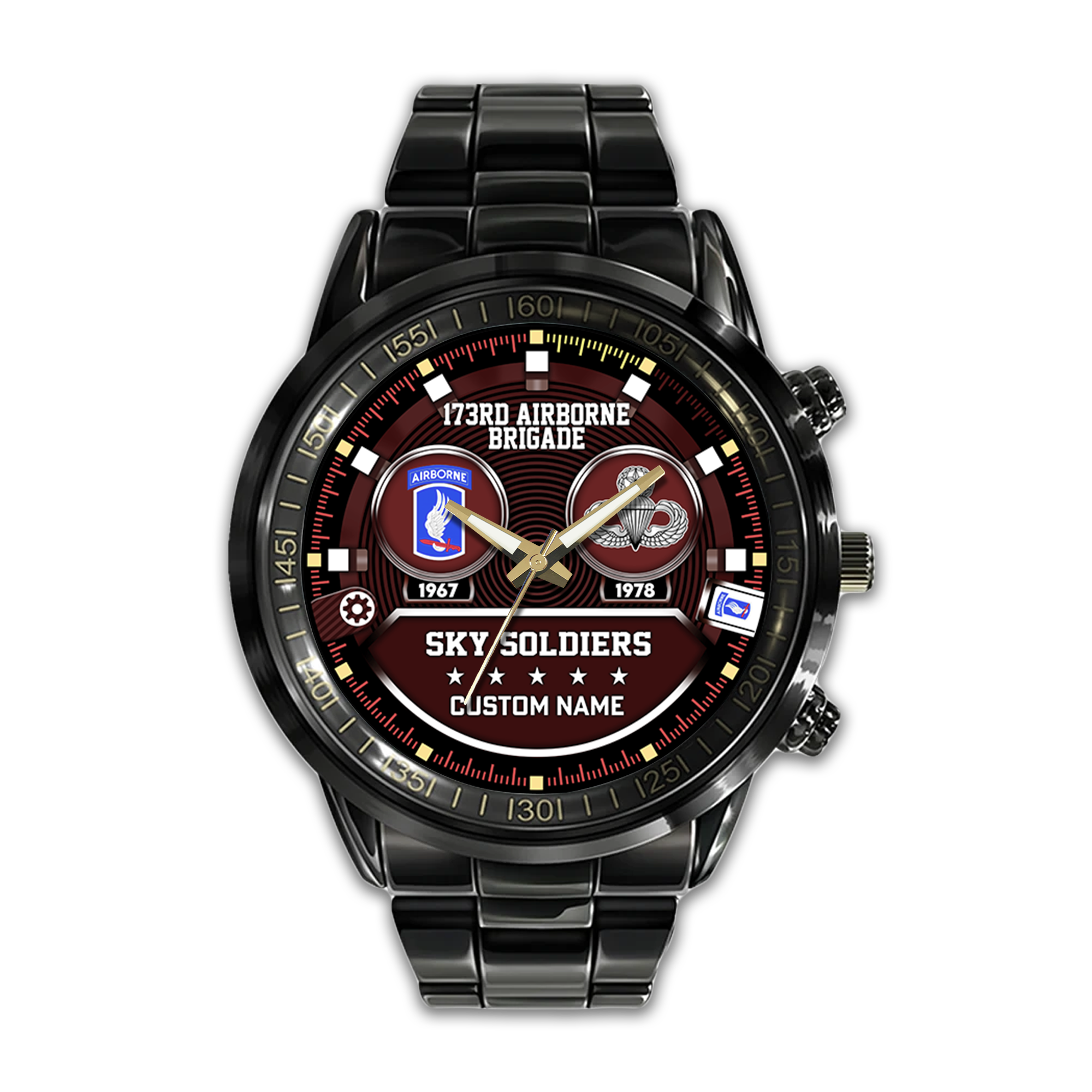 Personalizable 173rd Airborne Brigade Stainless Steel Watch