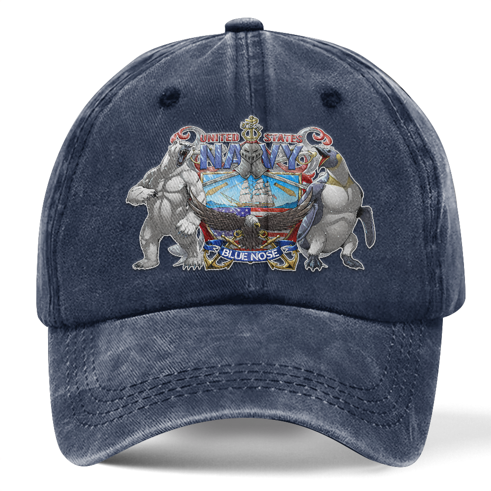 Personalizable Blue Nose Washed Cap