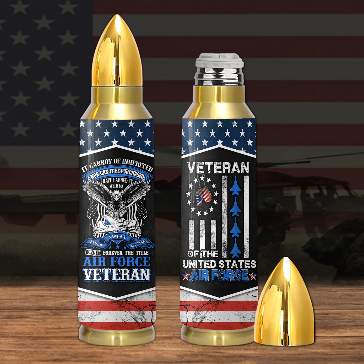 I Own It Forever The Title Air Force Veteran Bullet Tumbler