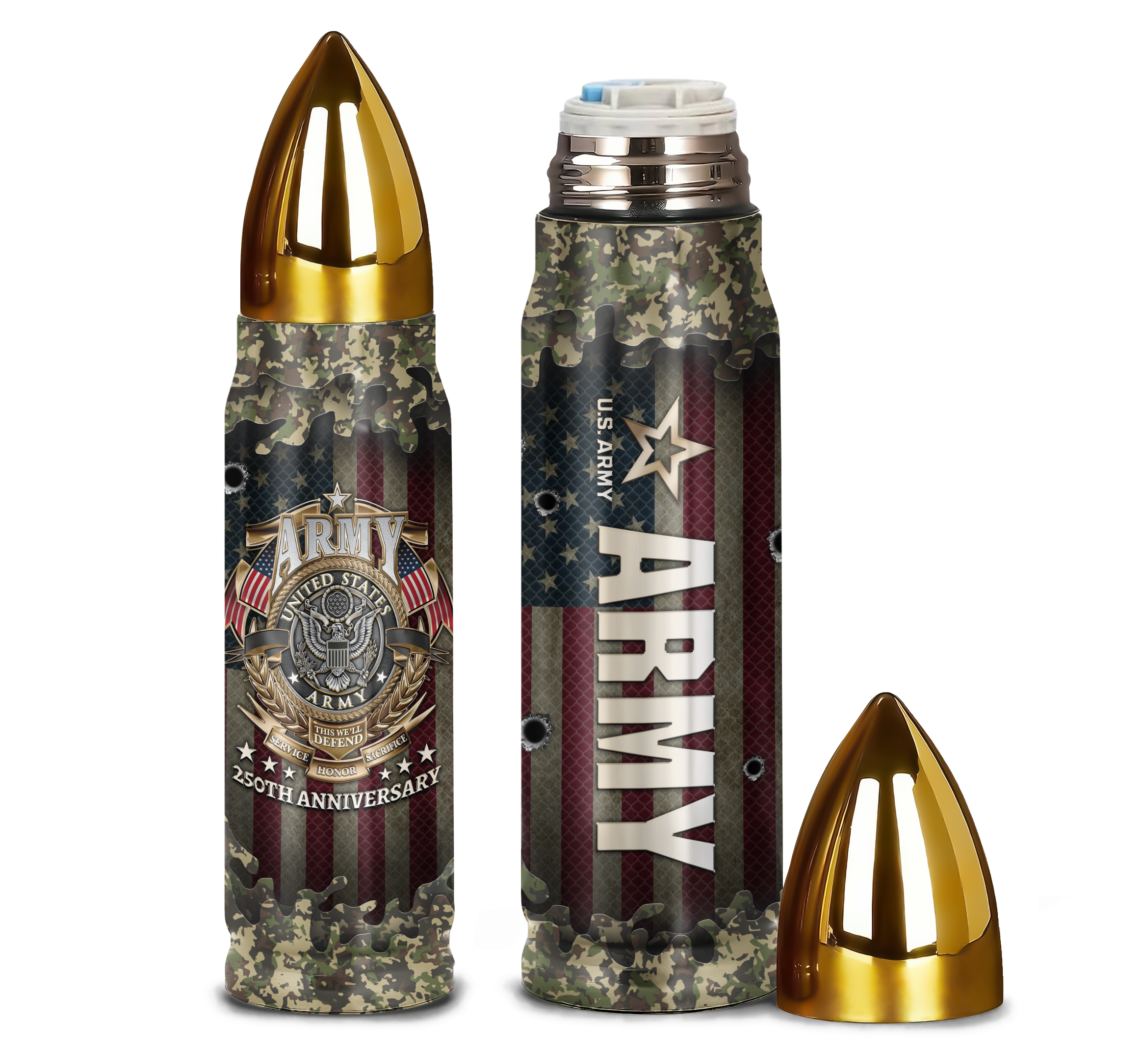 Army 250th Anniversary Bullet Tumbler