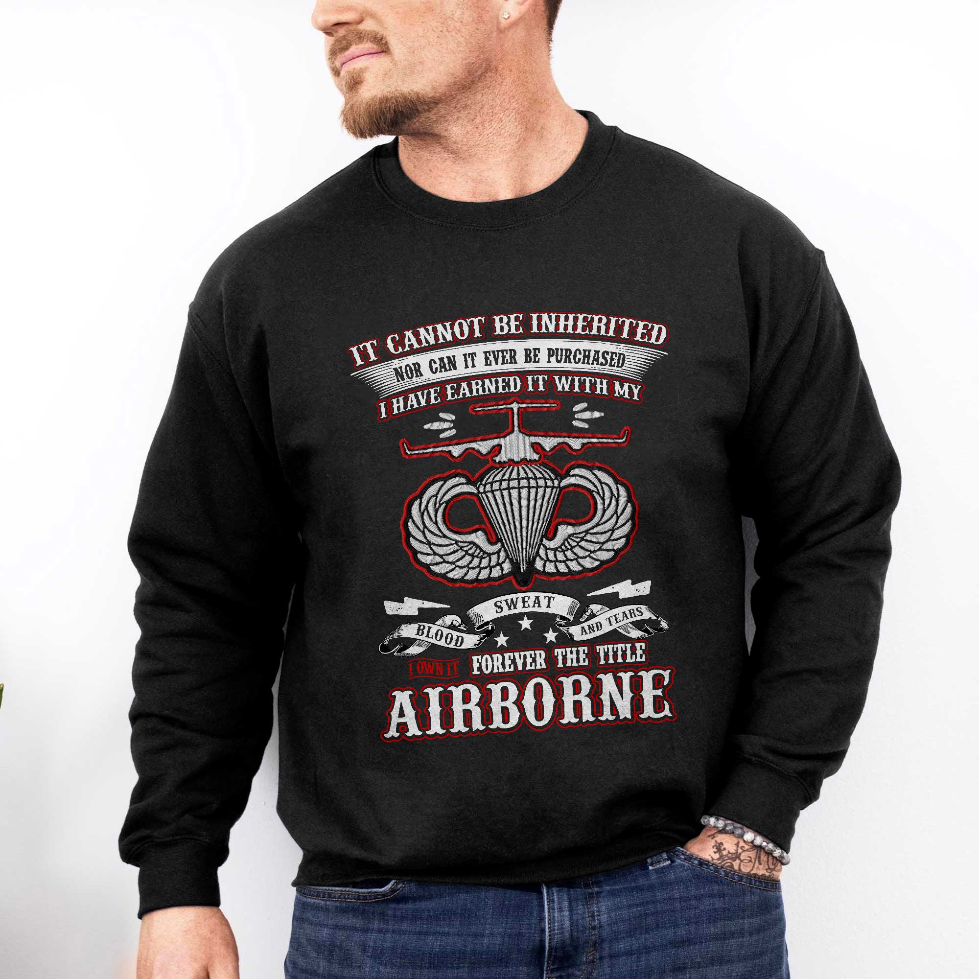 I Own It Forever The Title Airborne Direct to Embroidery Sweatshirt