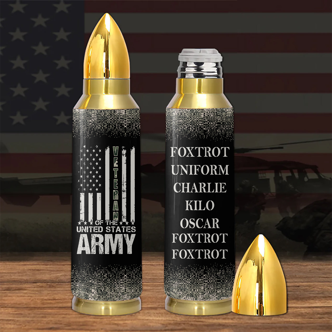 Veteran Of The Army Veteran Foxtrot Bullet Tumbler