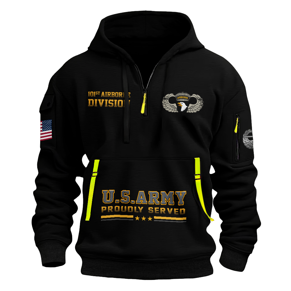 101st Airborne Division Quarter Zip Hoodie