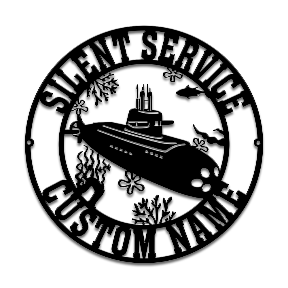 Personalized Navy Submarine Metal Sign Wall Art