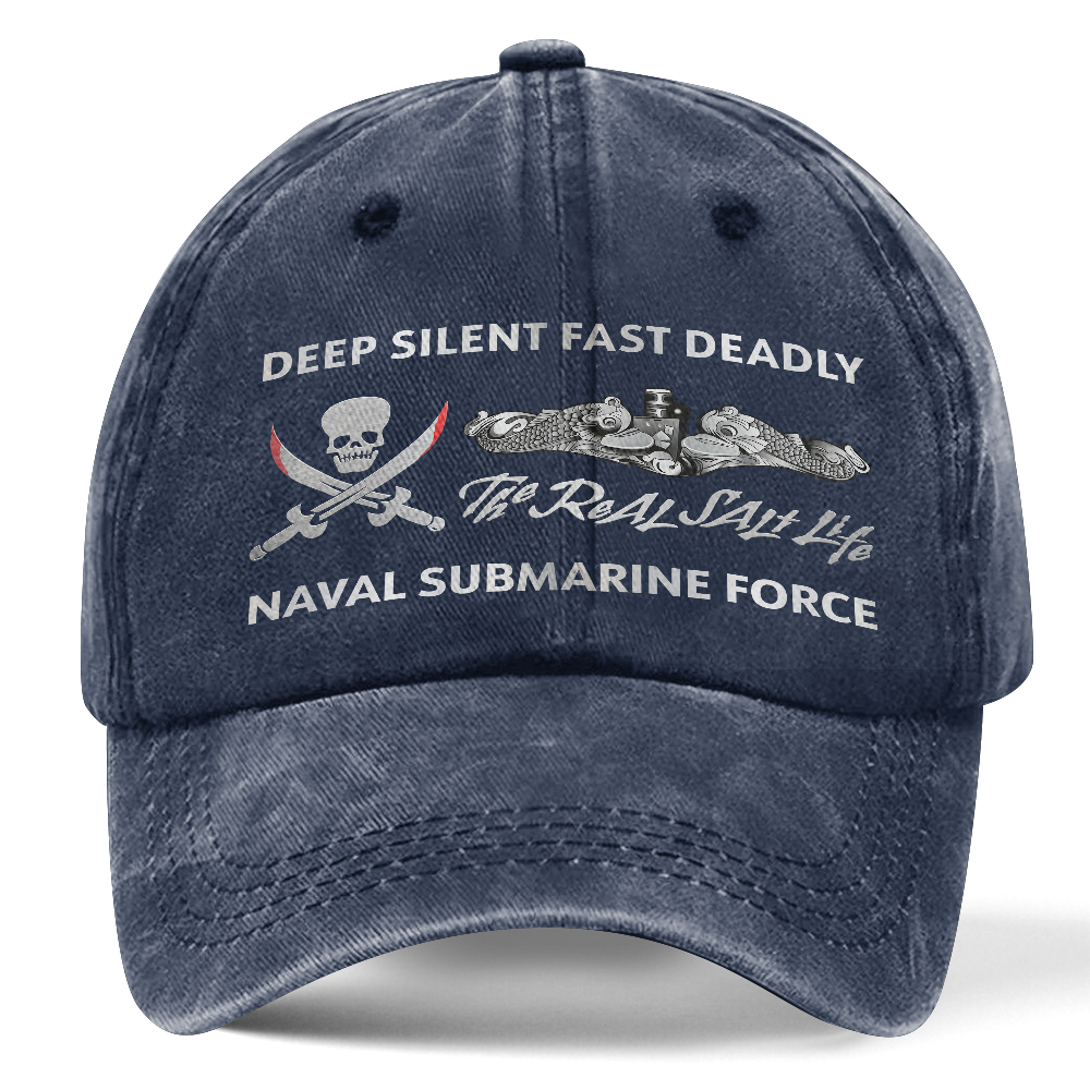 Navy Submarine Washed Cap