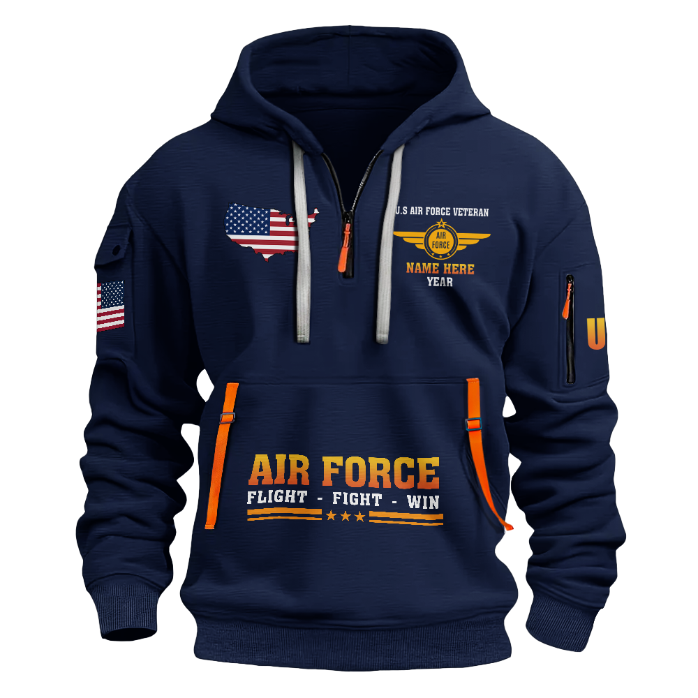 Less Than 1% Air Craft Quarter Zip Hoodie