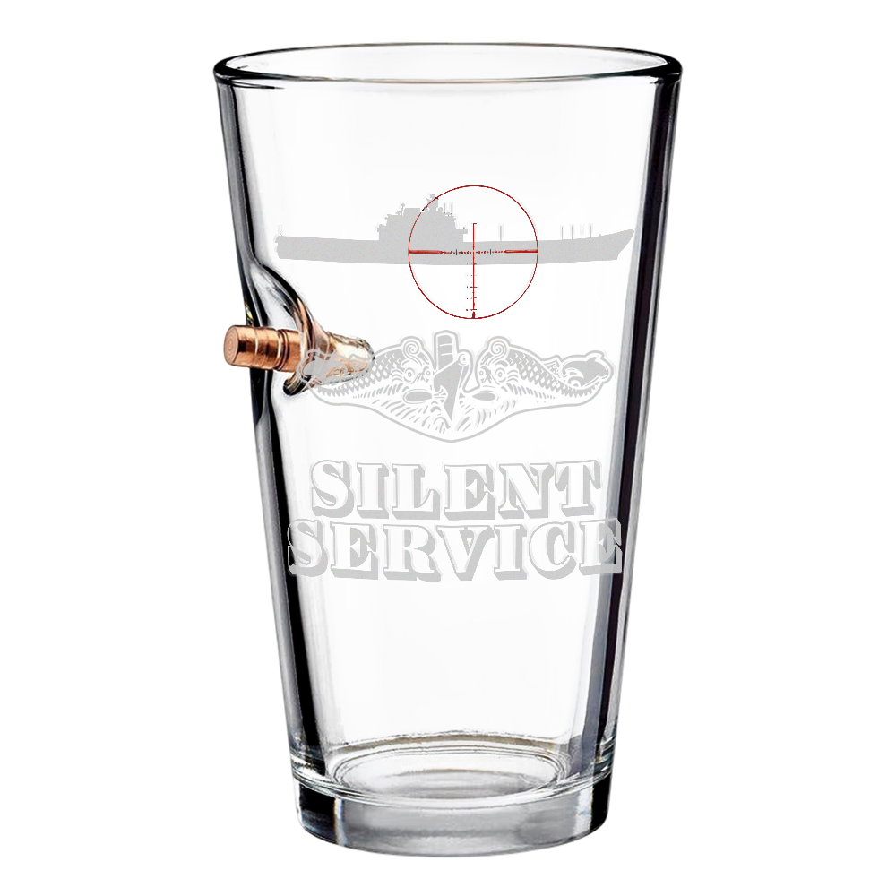 Submarine Silent Service Bullet Pint Glass