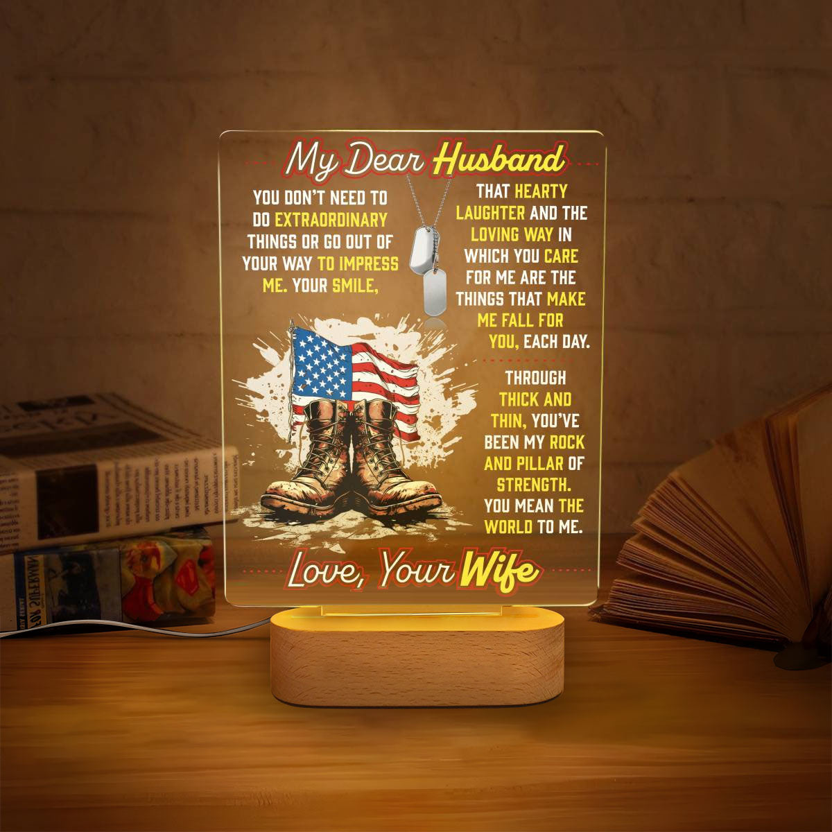 Veteran  My Dear Husband - 3D LED LAMP