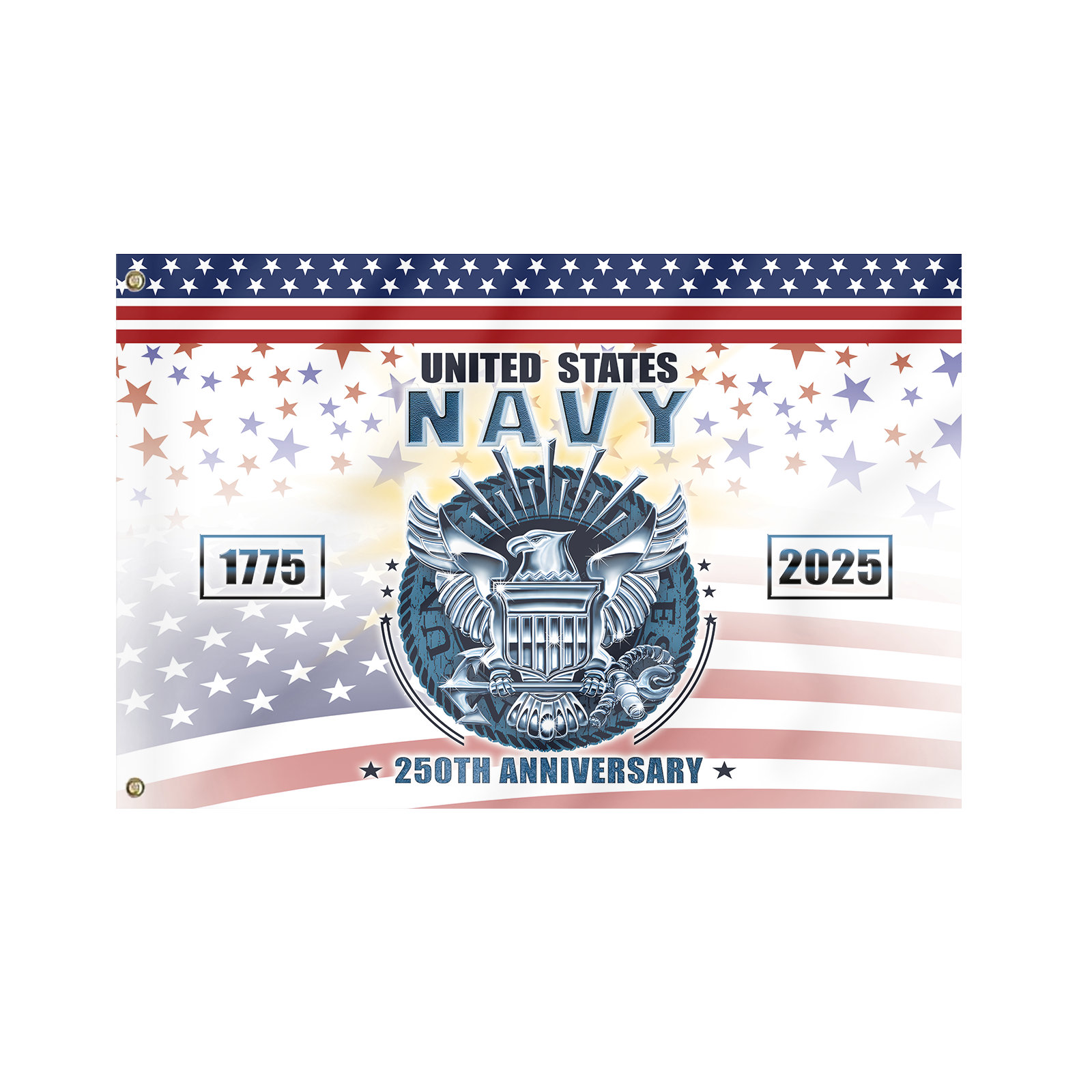 Navy 250th Anniversary House Flag