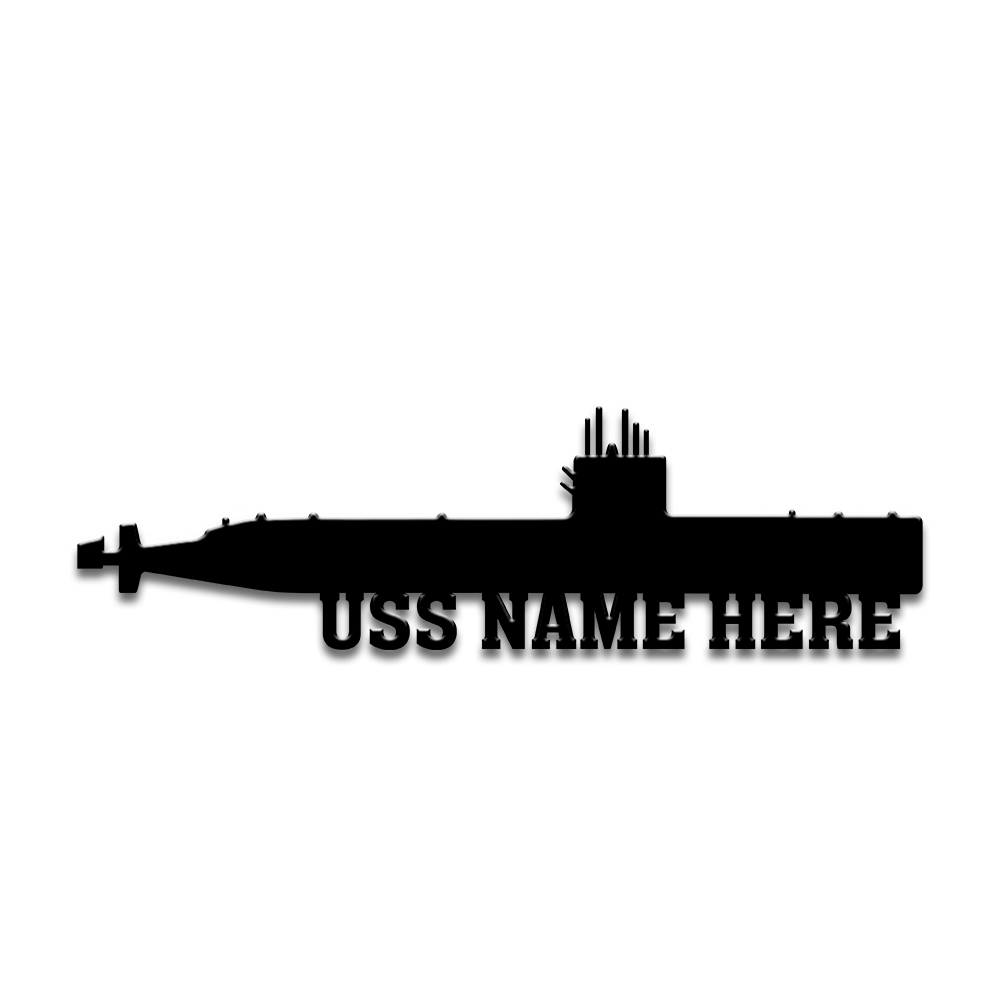 Personalized Navy Submarine Metal Sign Wall Art
