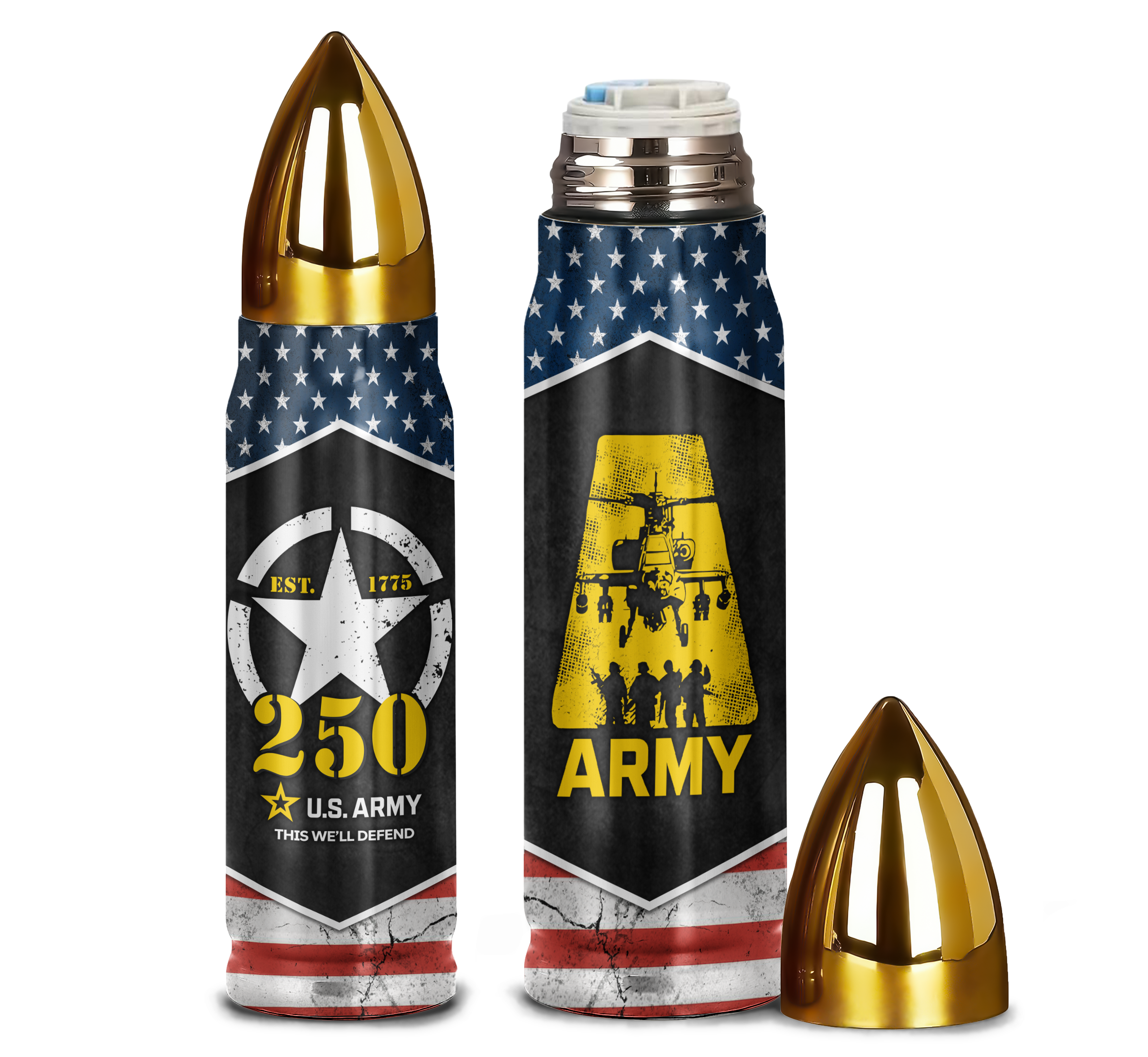 Army 250th Anniversary Bullet Tumbler