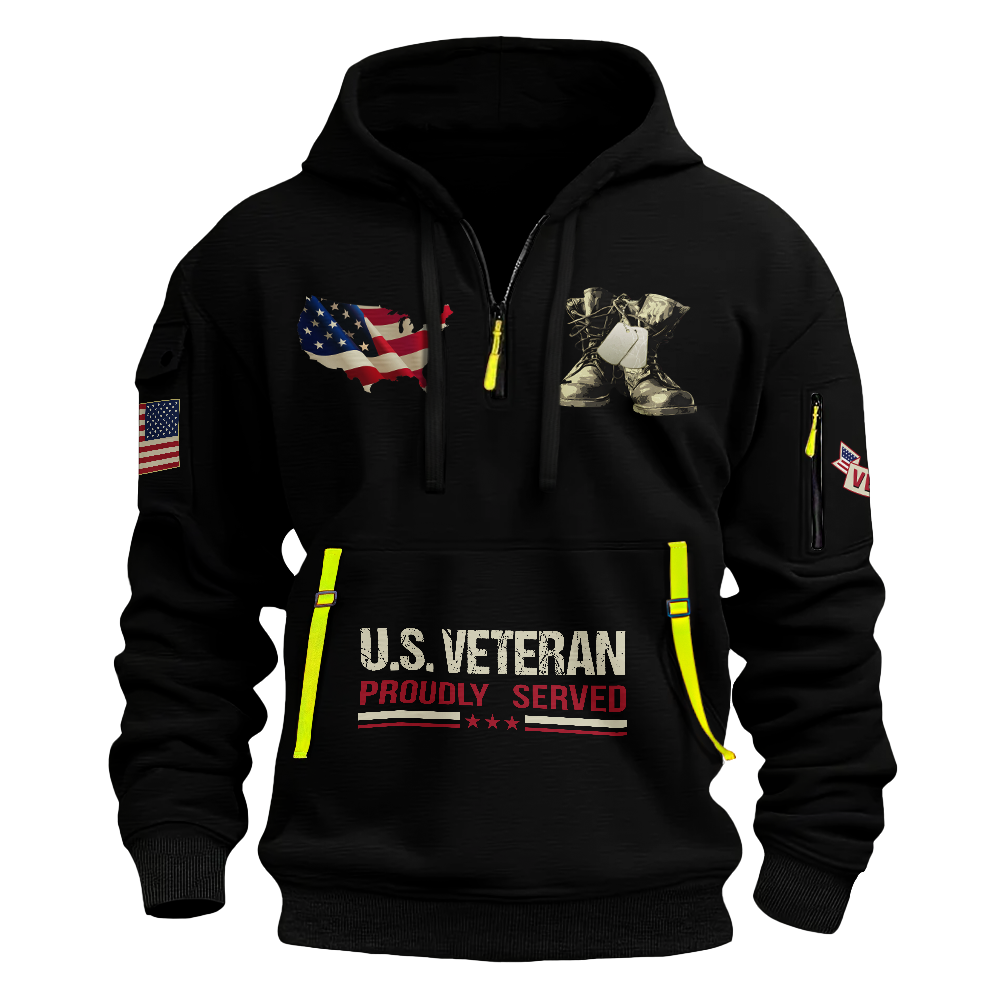 I'm A Veteran Quarter Zip Hoodie