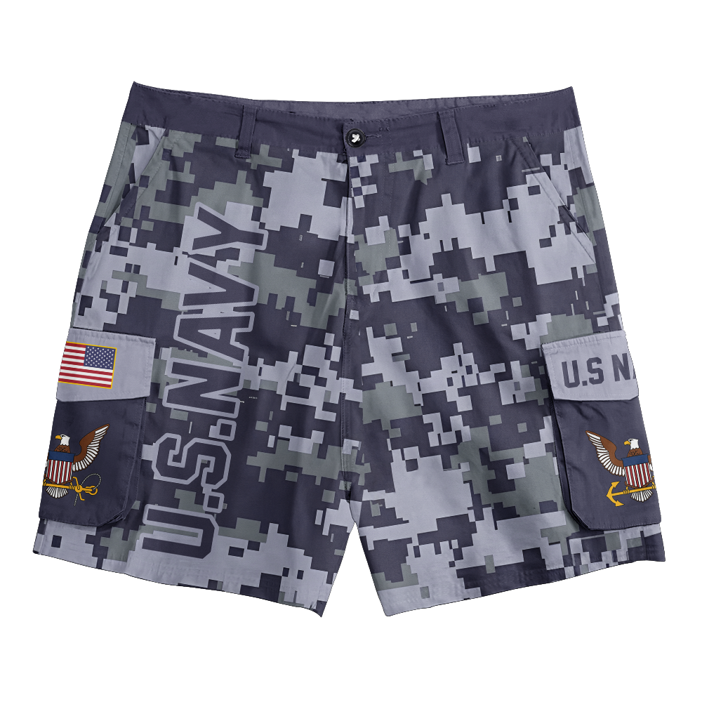 Navy Shellback Classic T-shirt & Cargo Shorts Combo