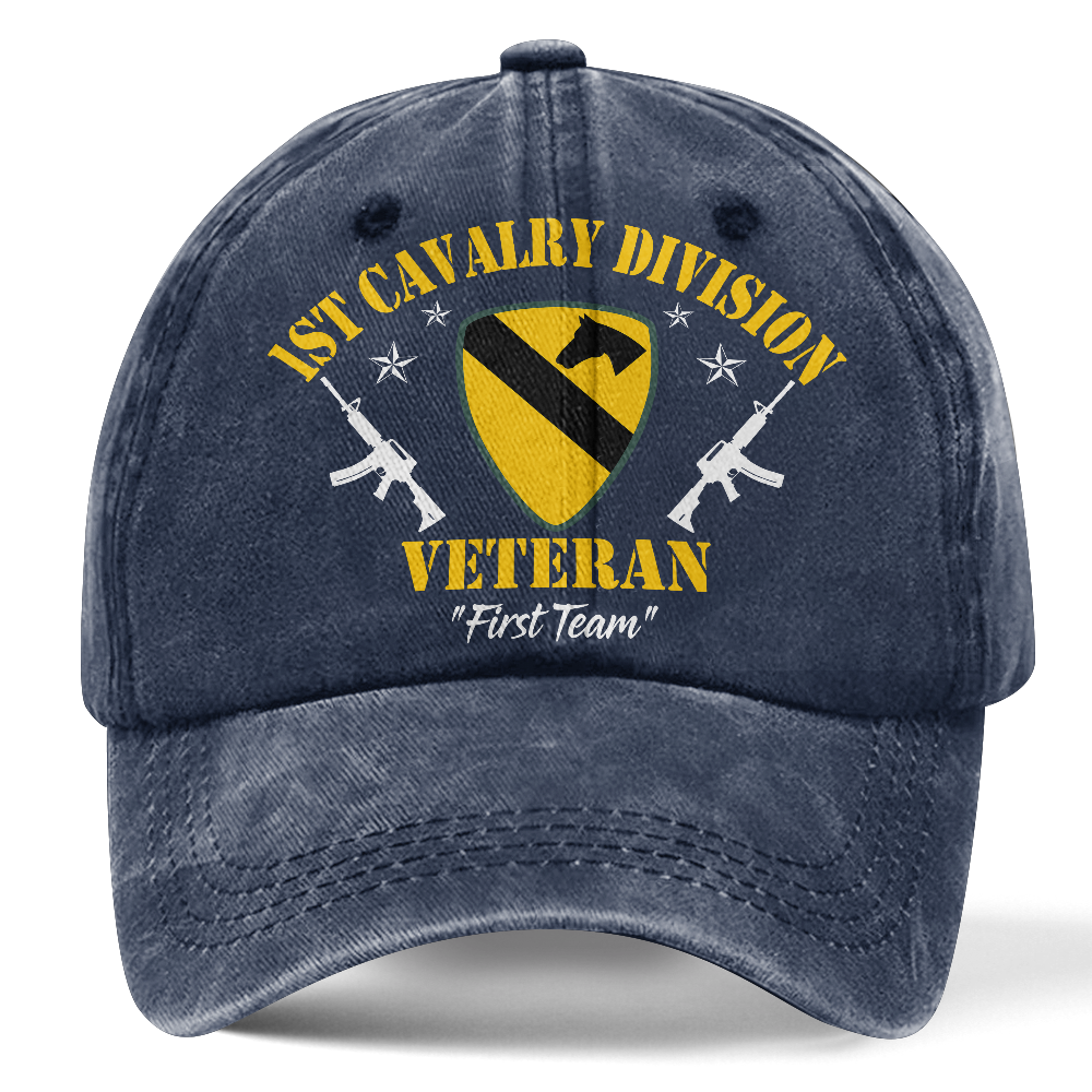 Personalizable Army 1st Cavalry Division Washed Cap