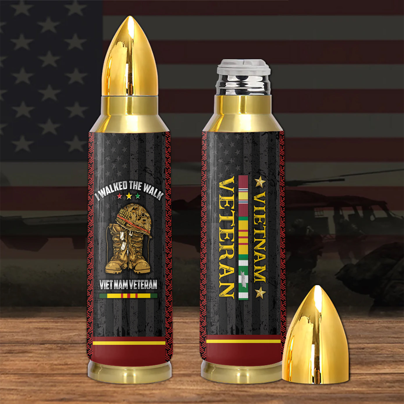 Vietnam Veteran I Walked The Walk Bullet Tumbler