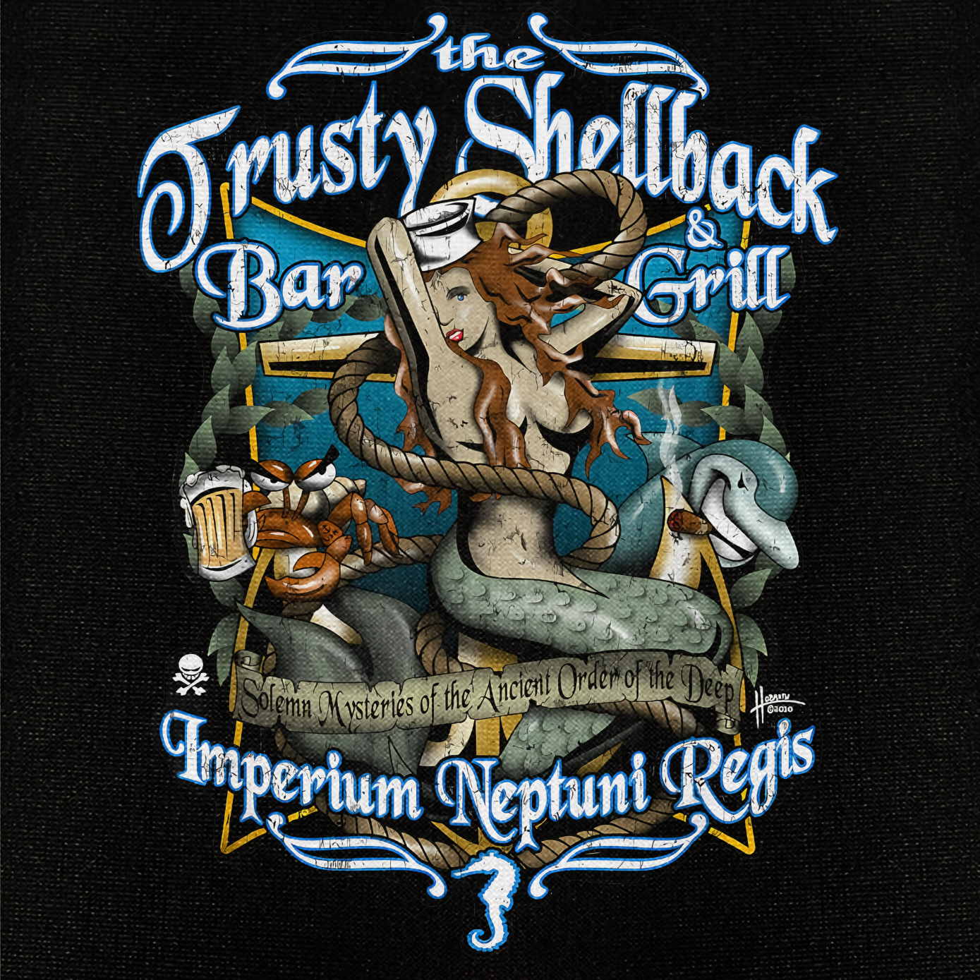 Shellback Ancient Order Of The Deep Cuban Shirt