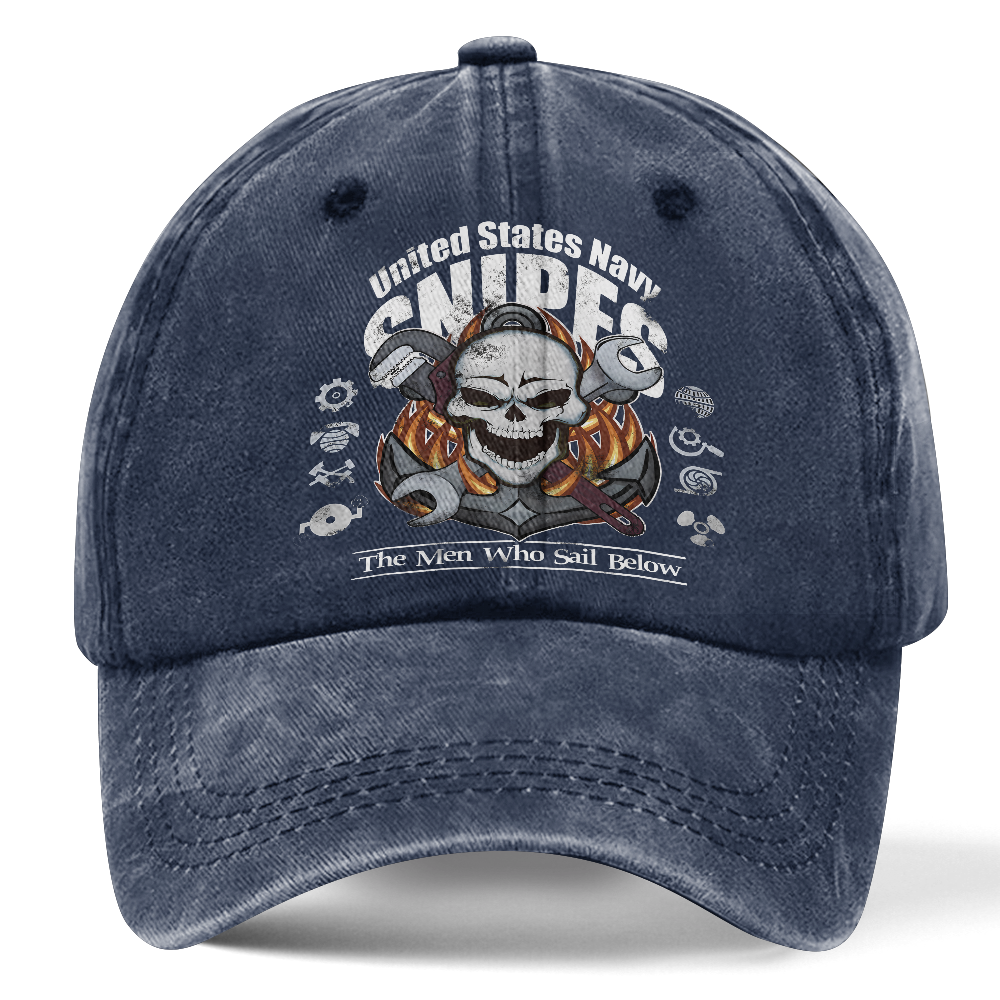 Personalizable Navy Snipes Washed Cap