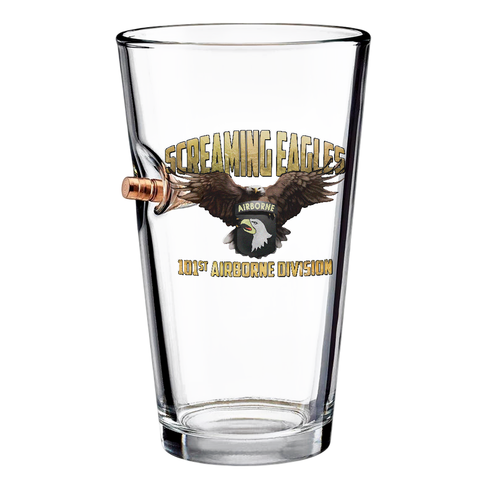 Army Screaming Eagles Bullet Pint Glass