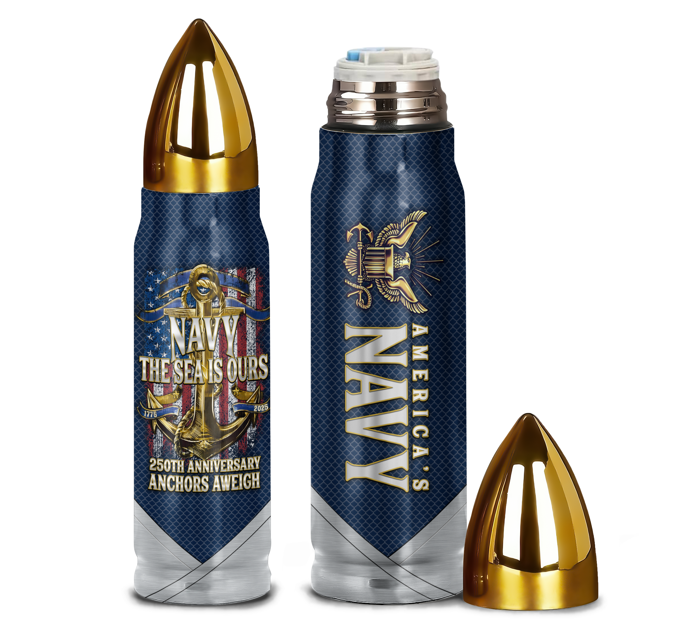 Navy 250th Anniversary Bullet Tumbler