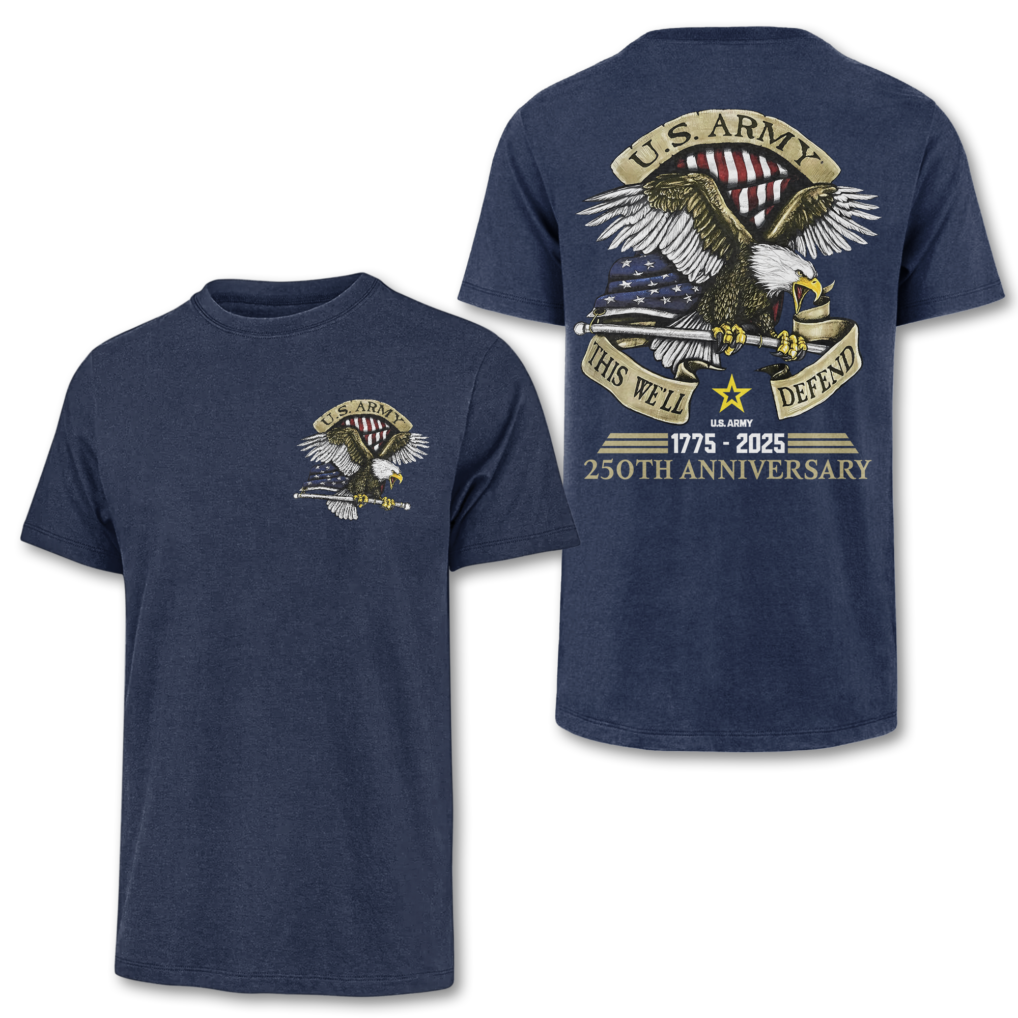 Army 250th Anniversary Double Side Classic T-shirt