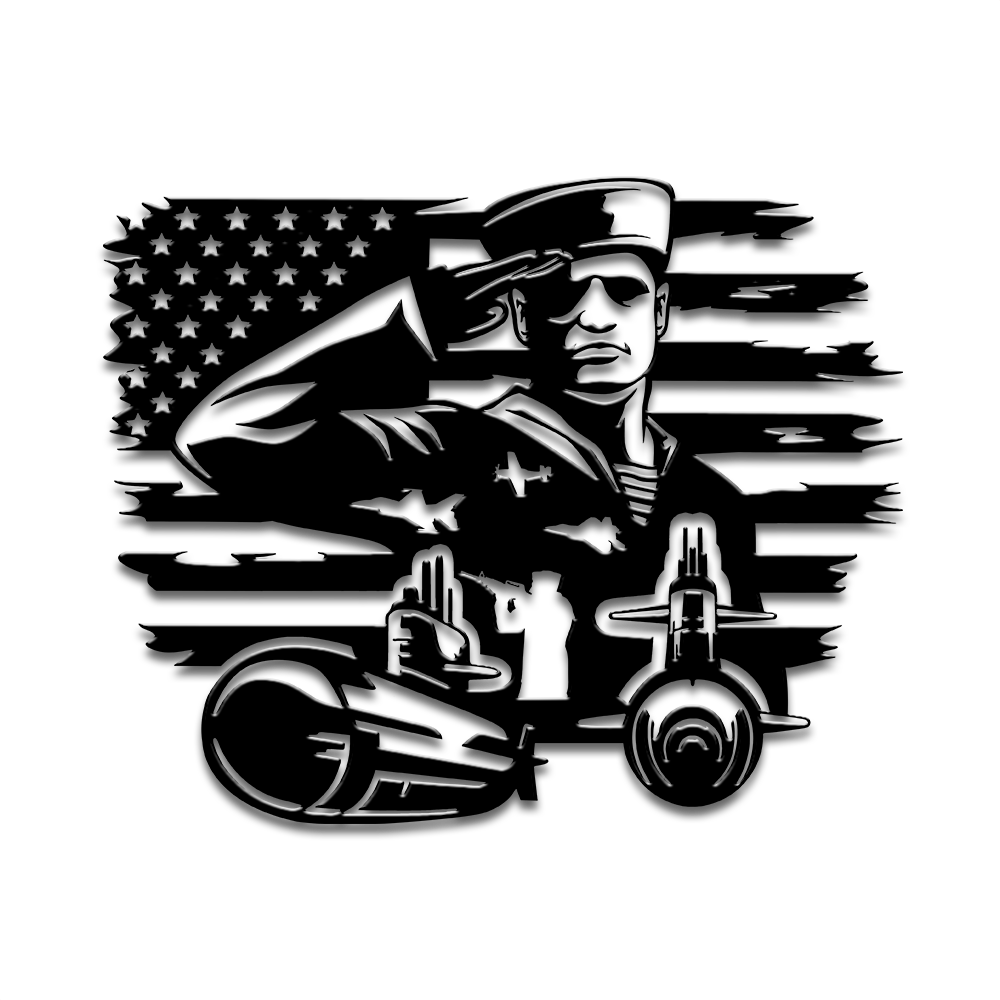 Navy Submarine Metal Sign Wall Art