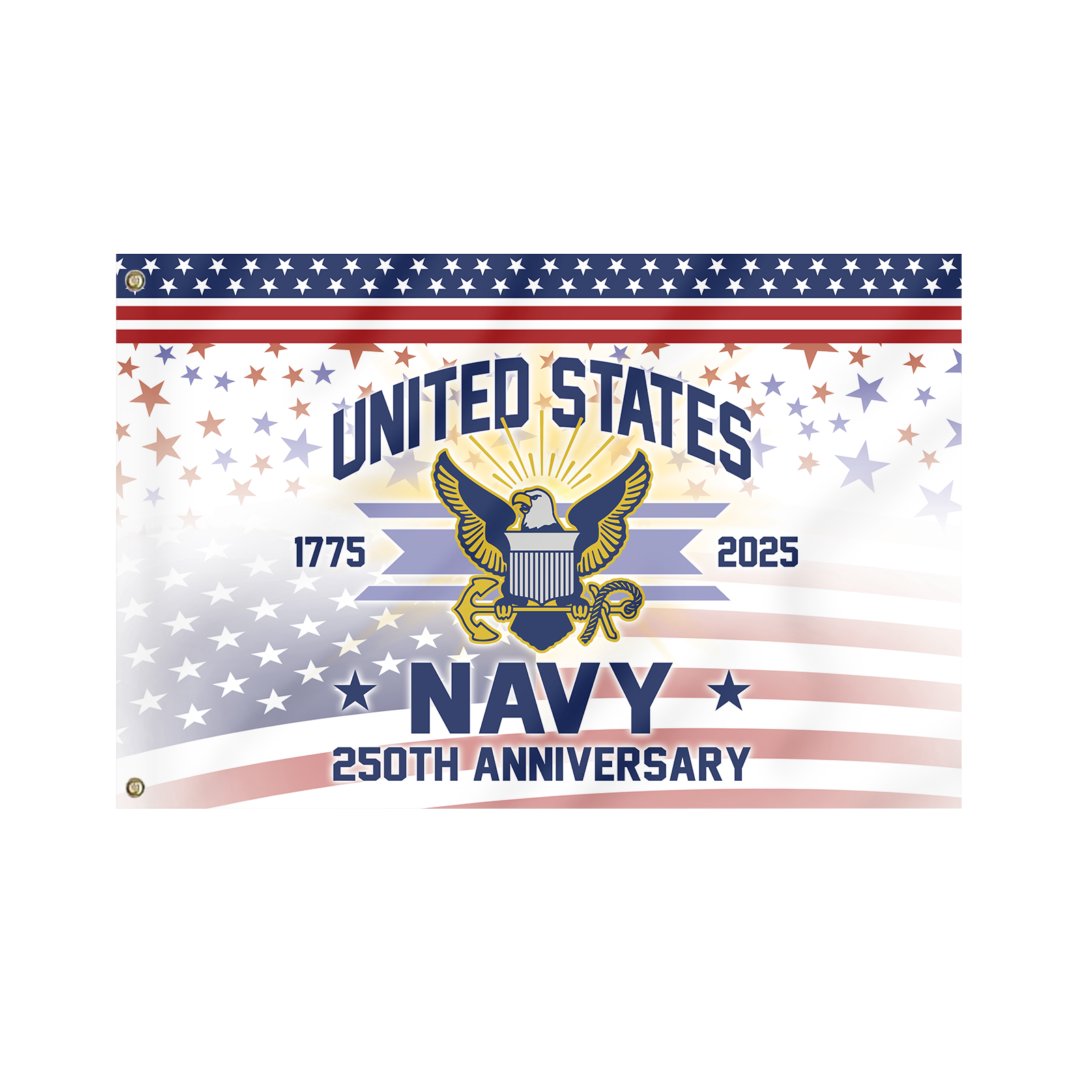 Navy 250th Anniversary House Flag