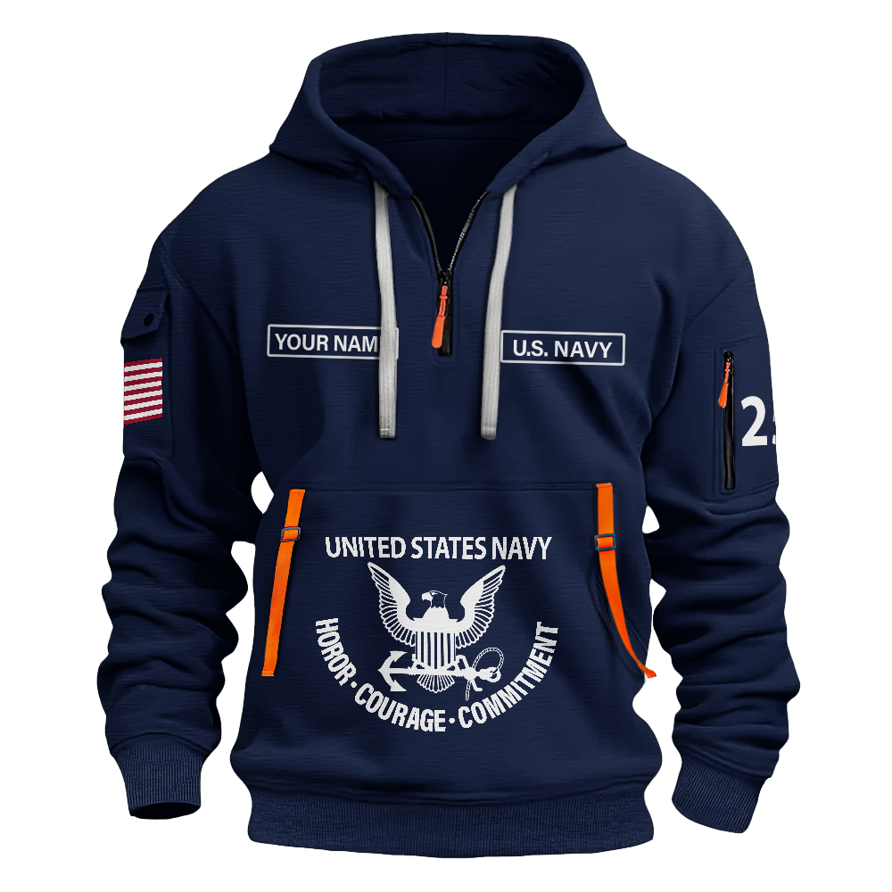 Navy 250th Anniversary Quarter Zip Hoodie