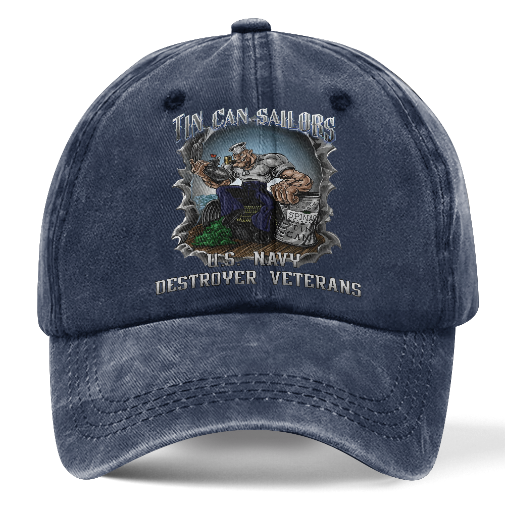 Personalizable Tin Can Sailors Washed Cap
