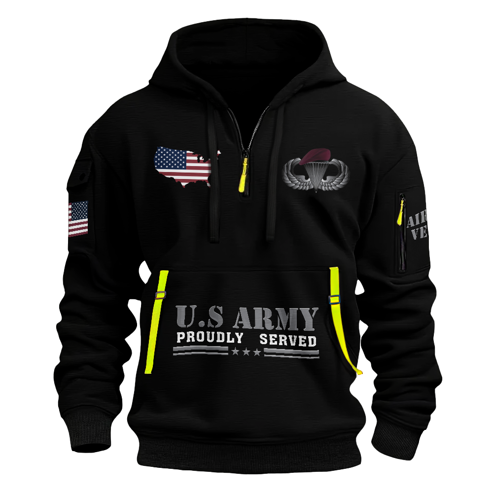 Airborne Veterans Make The Best Grandpas Quarter Zip Hoodie