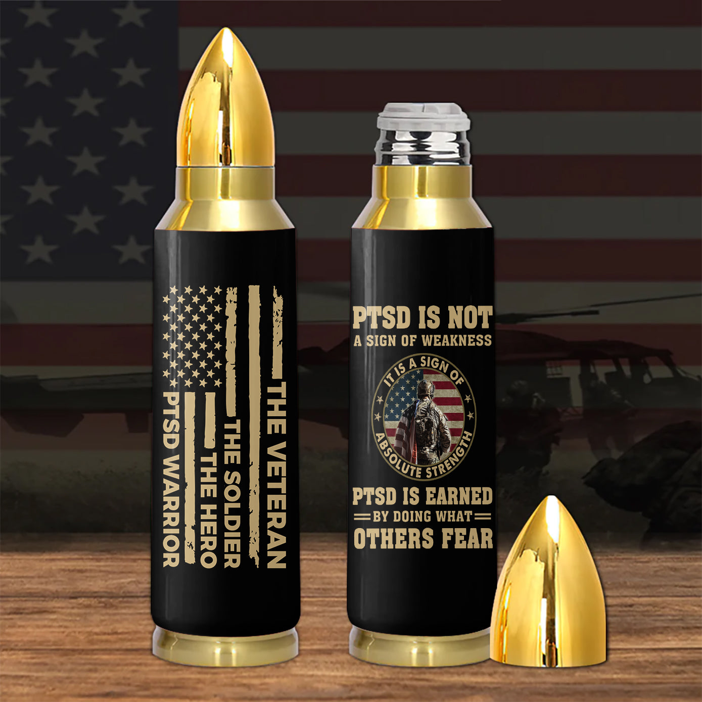 PTSD Is Not A Sign Of Weakness Bullet Tumbler