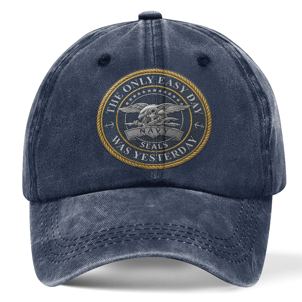 Personalizable Navy Seals Washed Cap