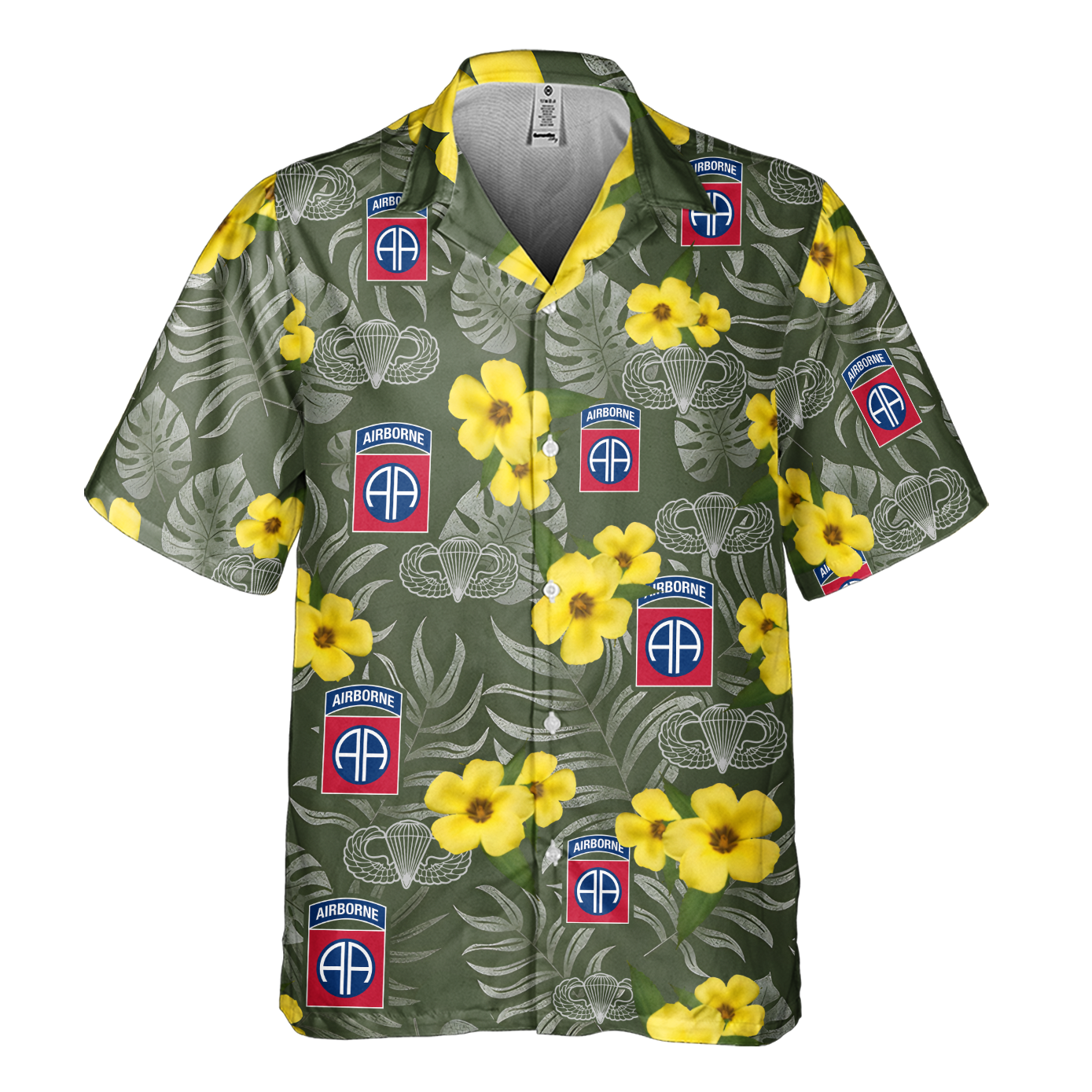 Airborne Tropical Flower Cuban Shirt