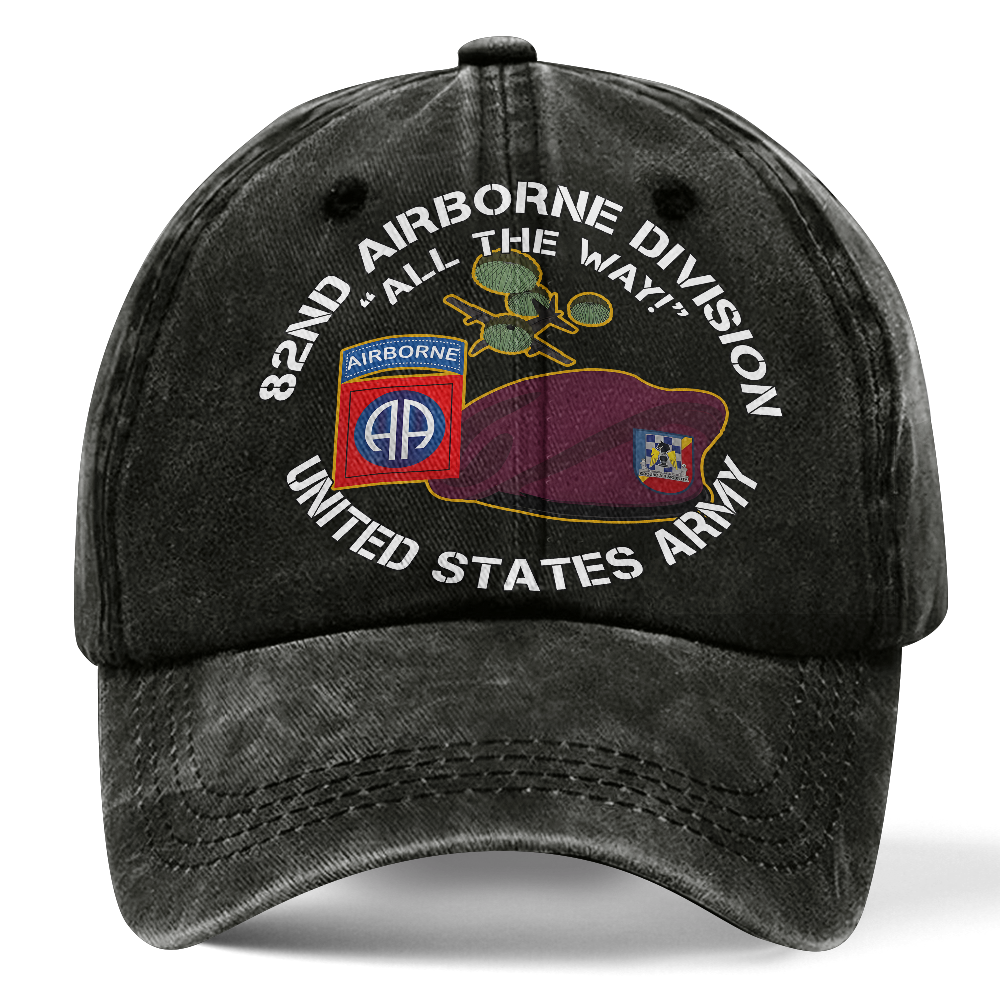 82nd Airborne All The Way Washed Cap