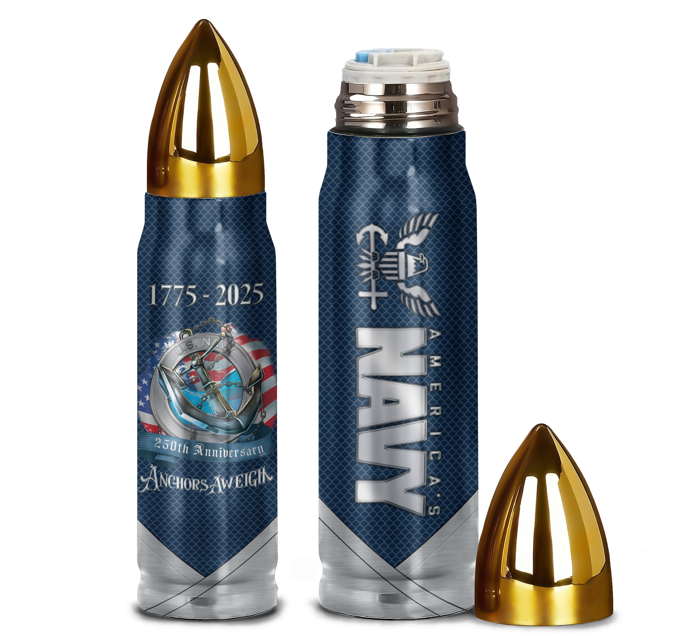 Navy 250th Anniversary Bullet Tumbler