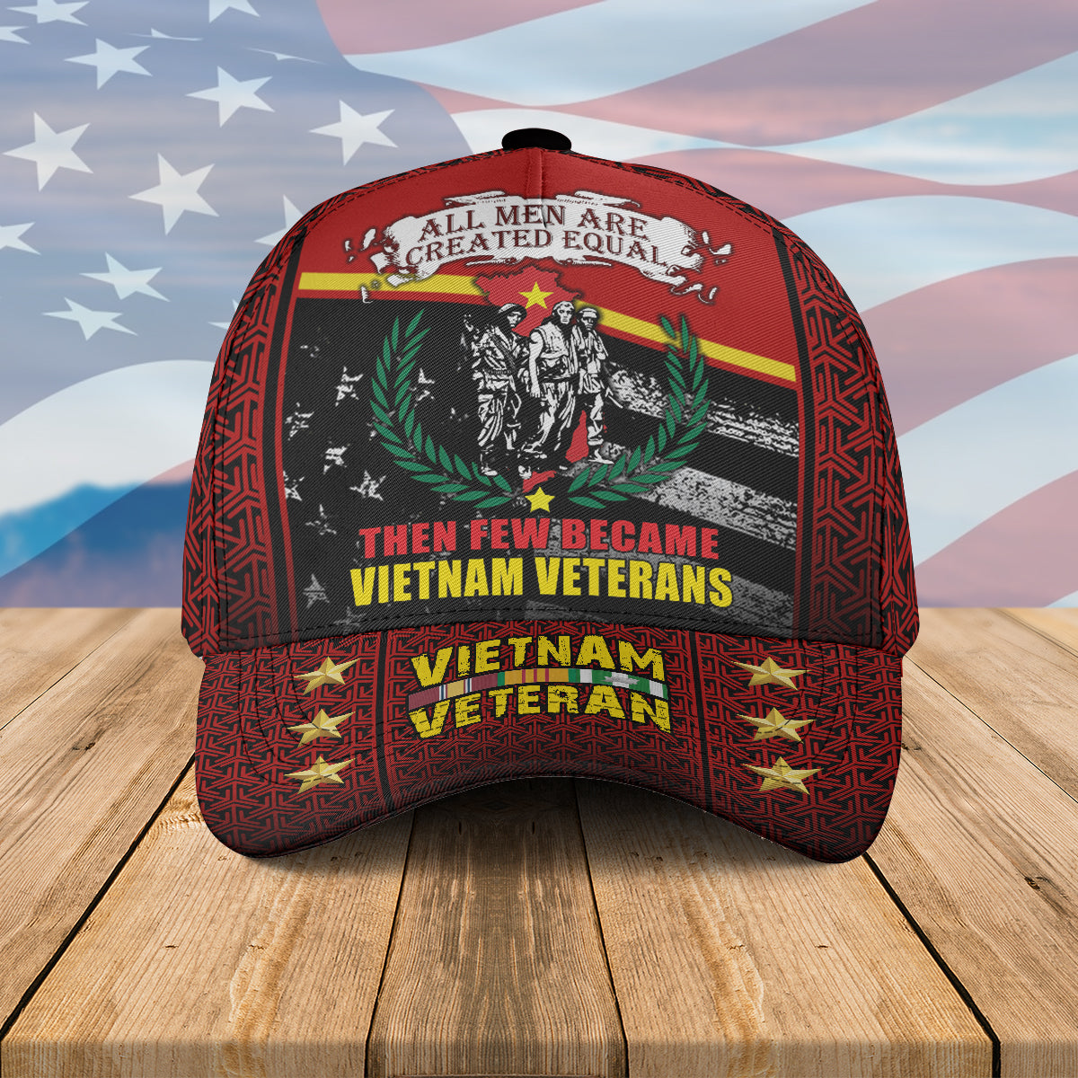 Vietnam Veteran All Men Are Created Equal Hat Cap