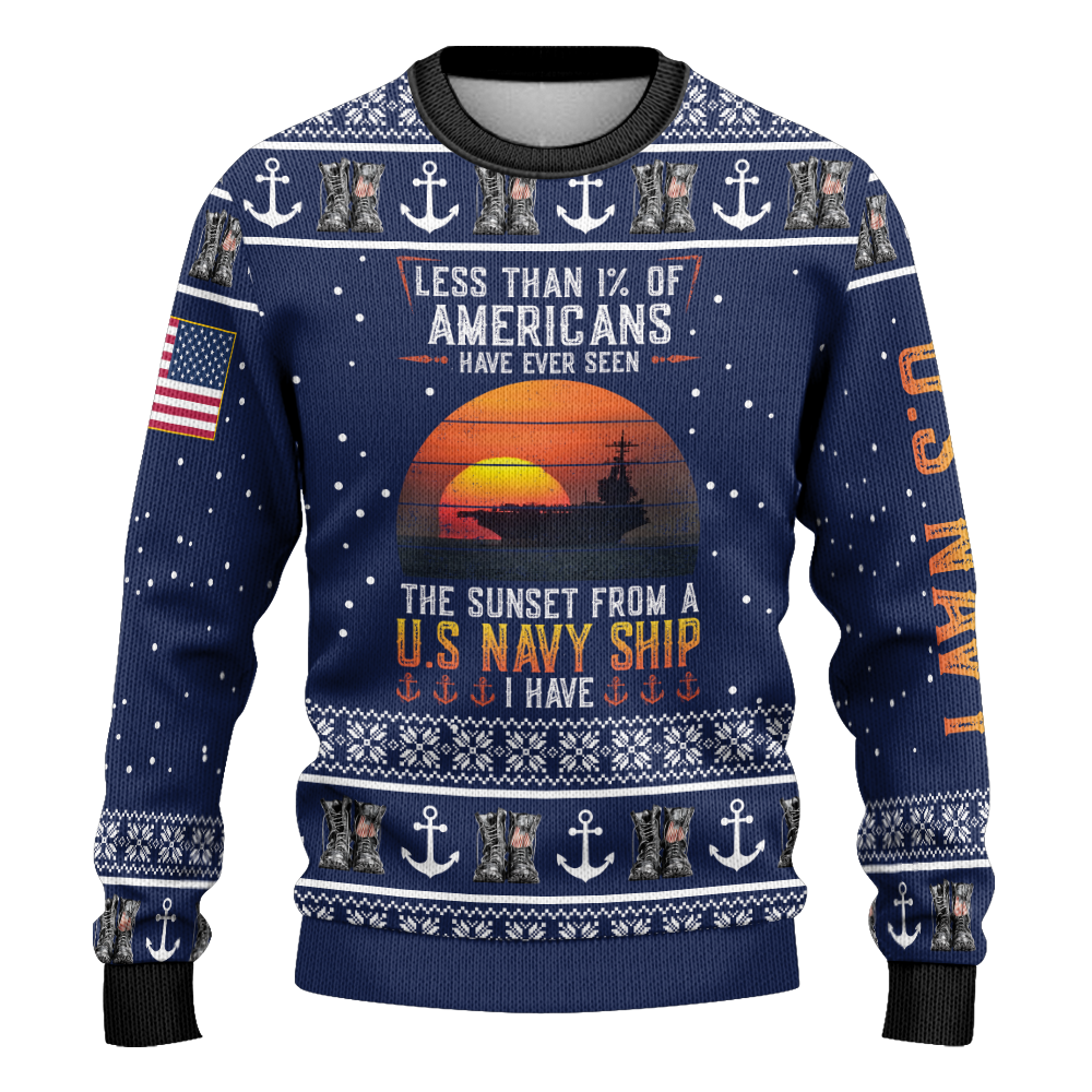 Less Than 1% Sunset Ugly Knitted Sweatshirt