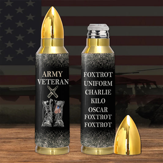 Army Veteran Foxtrot Bullet Tumbler