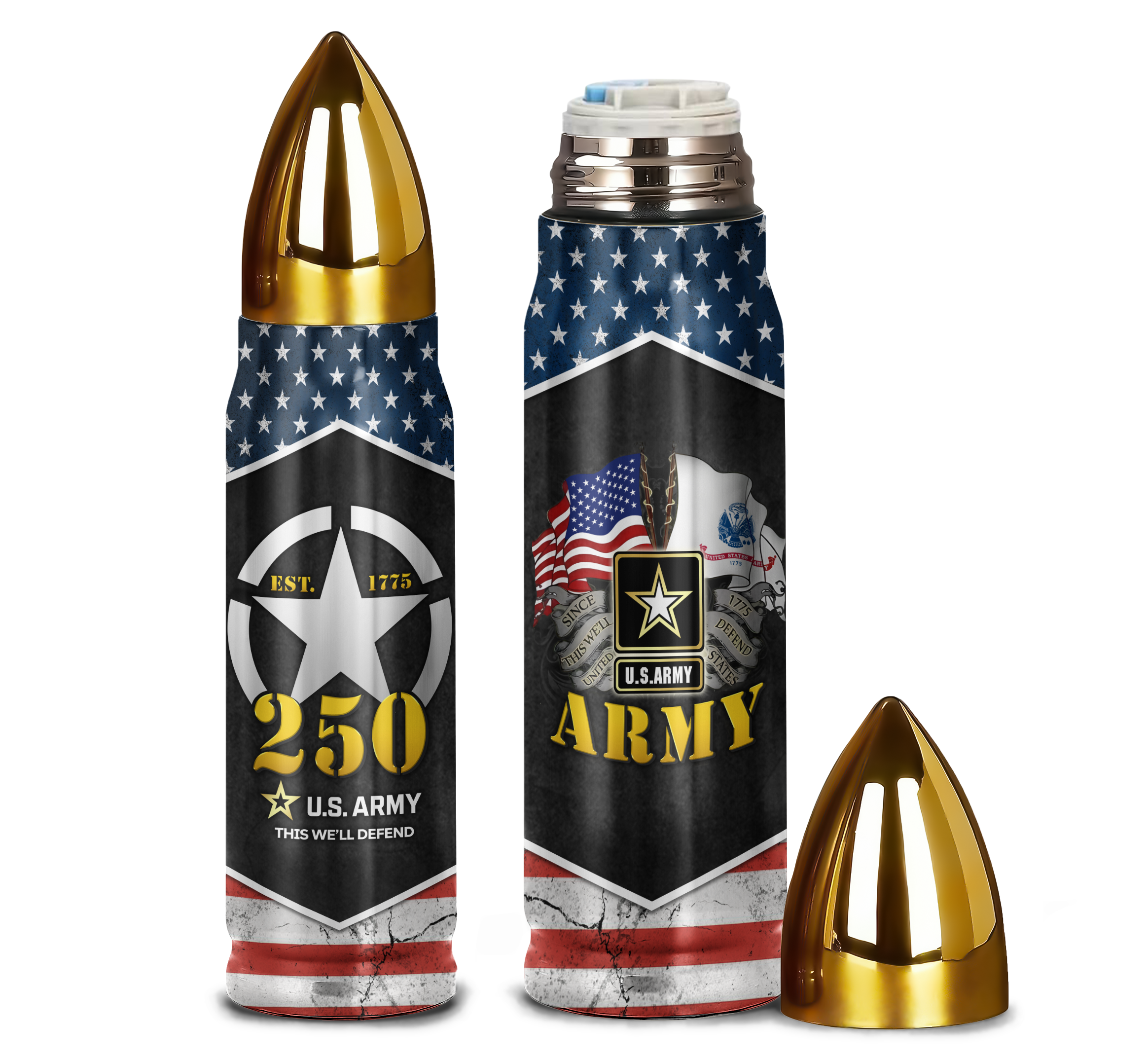 Army 250th Anniversary Bullet Tumbler