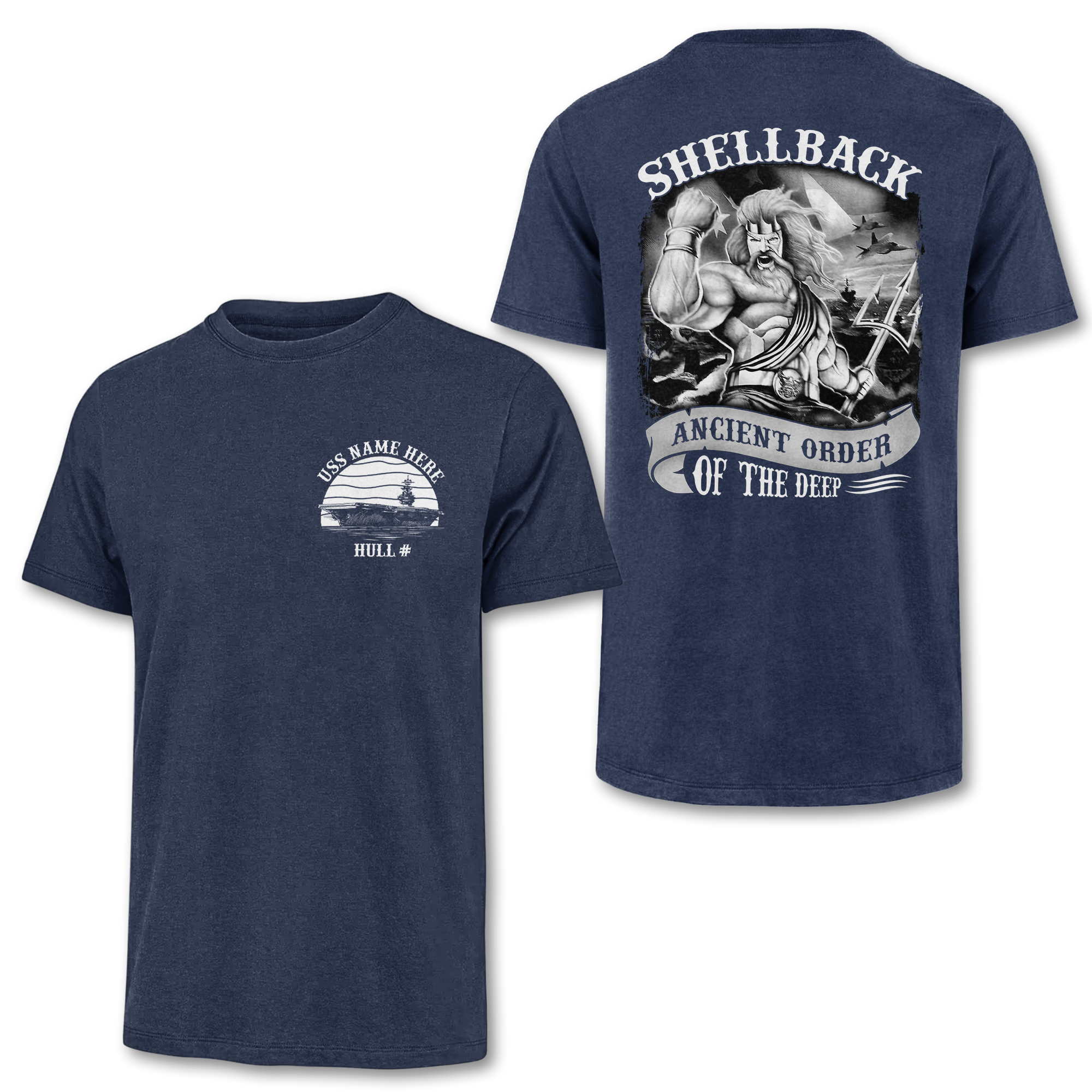 Personalized Shellback Ancient Order Of The Deep Double Sided Classic T-shirt
