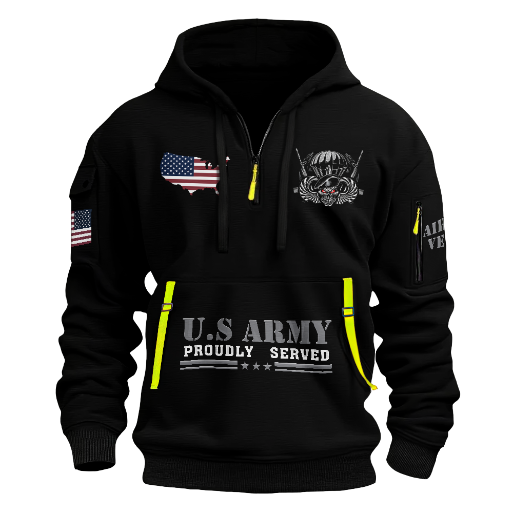 There Are No Ex-Paratroopers Quarter Zip Hoodie