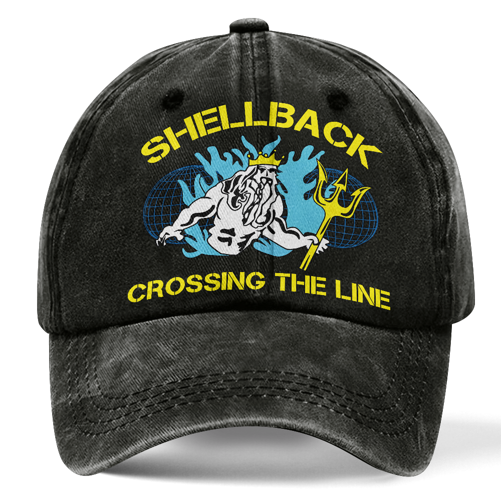 Personalizable Navy Shellback Washed Cap