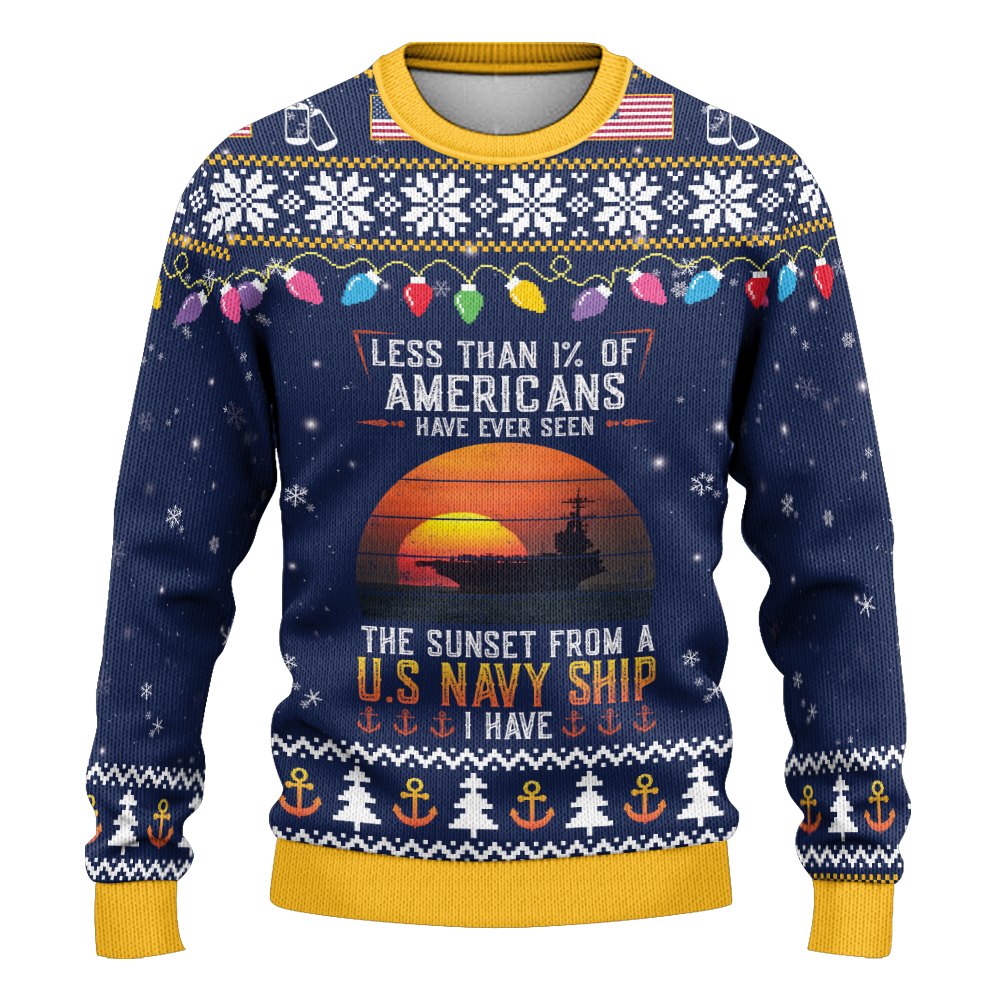 Less Than 1% Sunset Ugly Knitted Sweatshirt