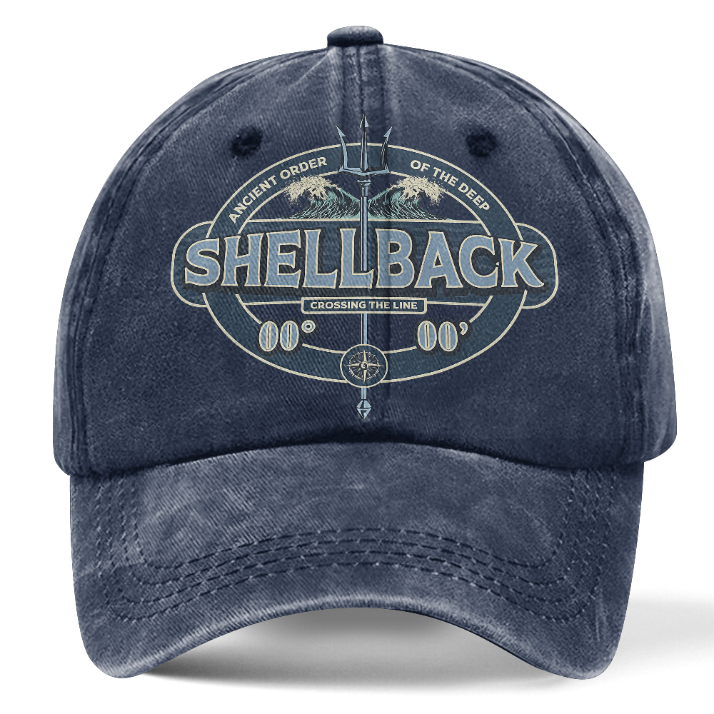 Personalizable Navy Shellback Washed Cap