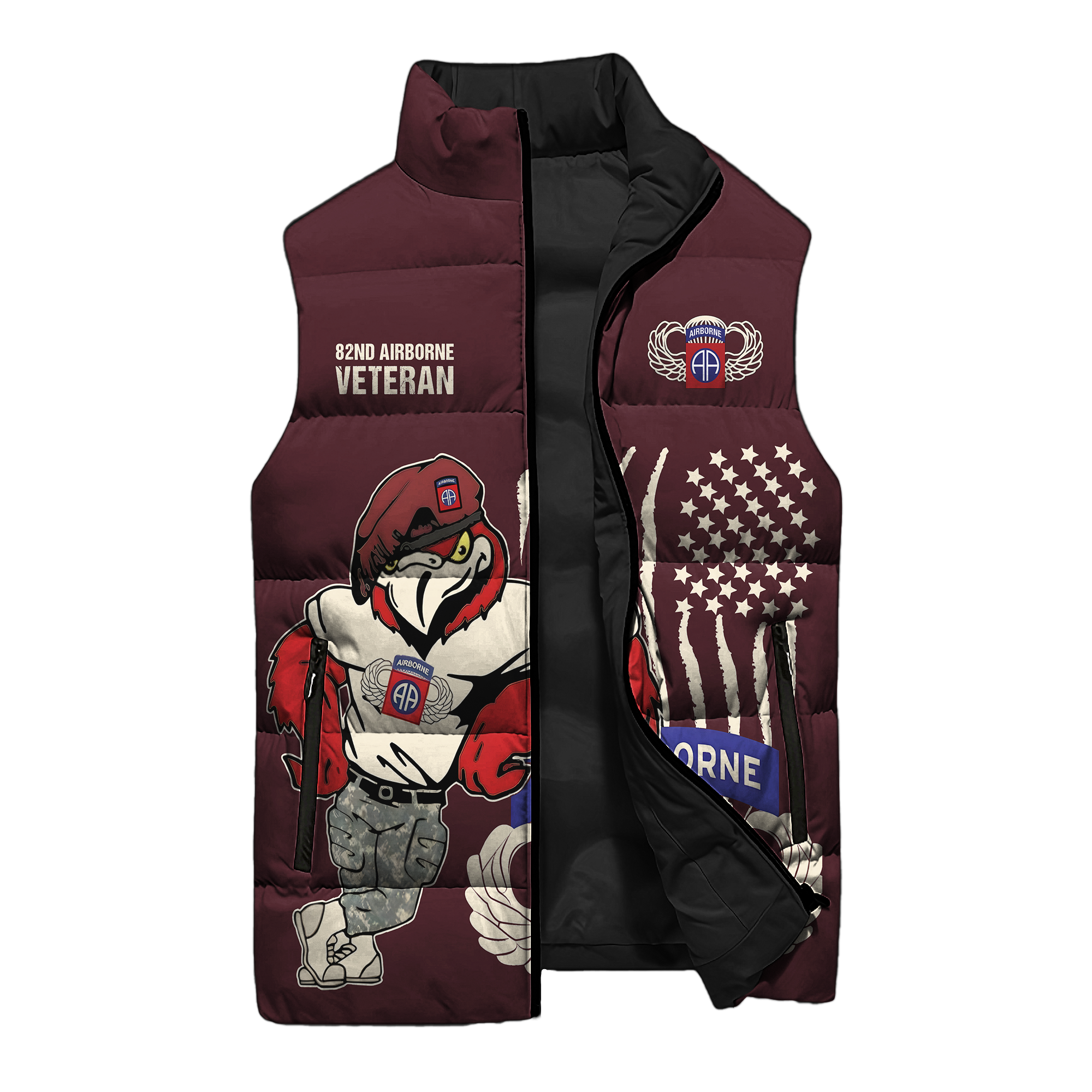 Born At Benning Raised At Bragg Puffer Vest