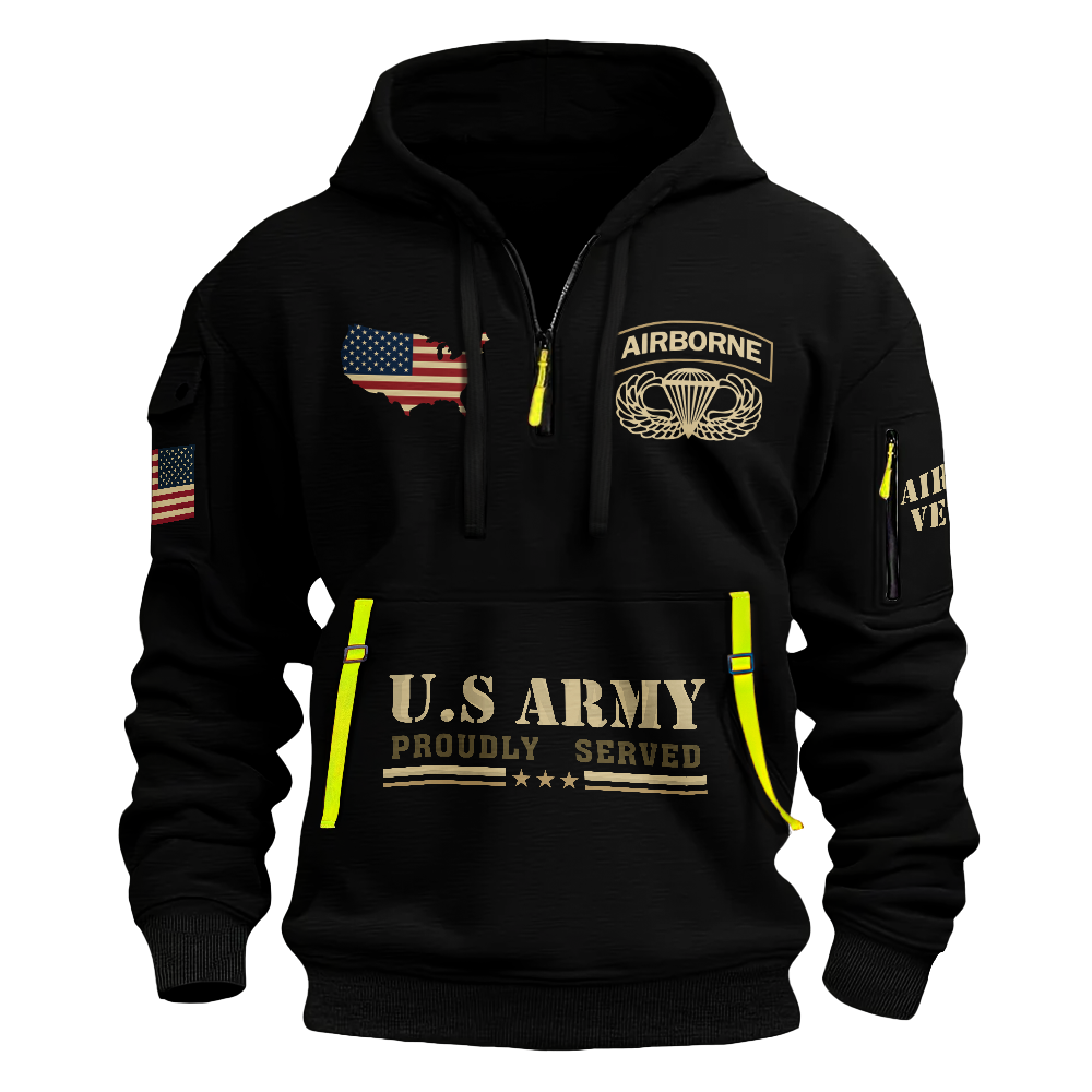 There Are No Ex-paratroopers Quarter Zip Hoodie